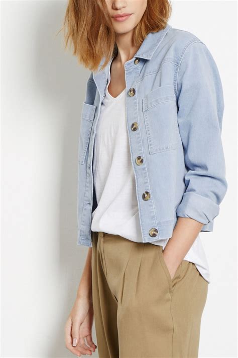 Washed Denim Shirt Jacket 